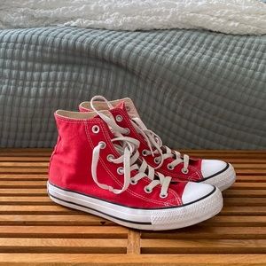 Red high top converse